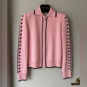 St. John Collection Wool Zippered Sweater